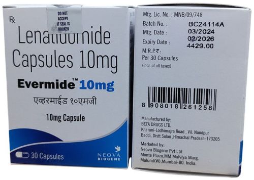 0mg Evermide Lenalidomide Capsule for To Treat Anemia