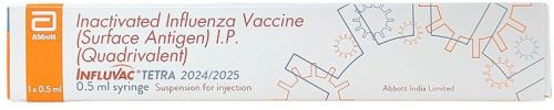 Influvac Tetra Nactivated Influenza Vaccine Injection, Form : Liquid