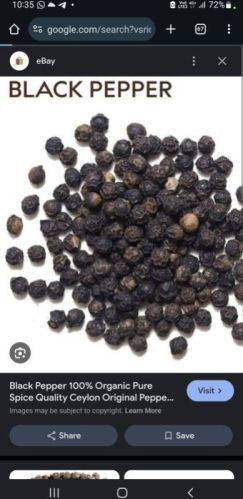Raw Natural Black Pepper Seeds, Grade Standard : Food Grade