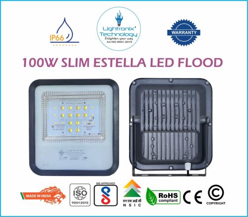 Powder Coated Electric LED 50Hz Lightronix Lens Slim Flood Light 100w