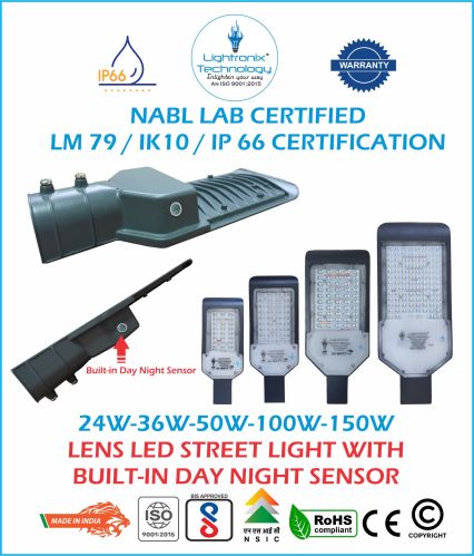 Powder Coated Electric LED Aluminum Photo Cell Based Street Light