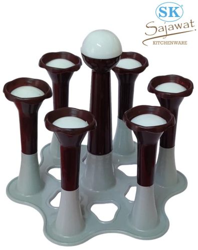 Polished Plastic Stylish Glass Stand, Color : Black, Grey