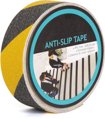 Tallin Sales Vinyl Plain Anti Slip Skid Tape(Yellow-black)