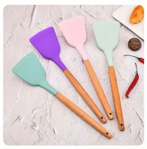 Silicone Spatula(Stir Fry), Color : Multicolor