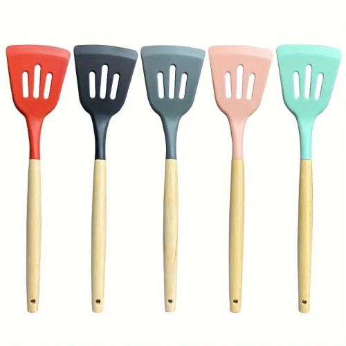 Tallin Sales Silicone Turner Spatula, Color : Multicolor