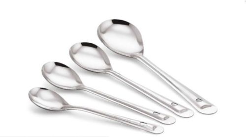 220 X 50 Mm Silver Stainless Steel Oval Basting Spoon