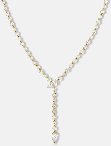 Akshat Jewelry 18K Gold Polished Diamond Necklace Set, Color : Yellow