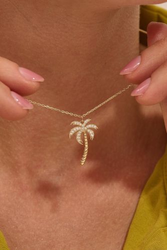 14K Rose Gold Lab Grown Diamonds Pendant, Color : Golden, Yellow