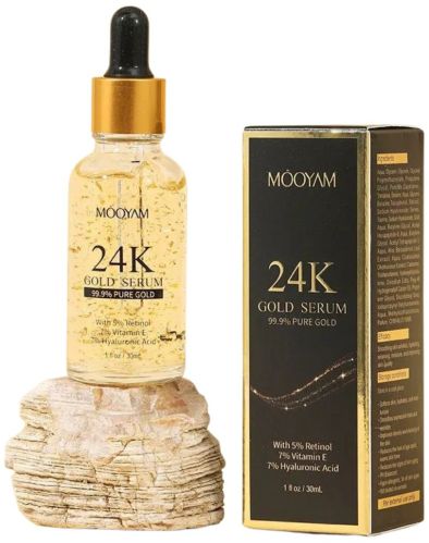MOOYAM 24K Gold Serum (30ml) | Anti-Aging Face Serum for Radiant & Youthful Skin