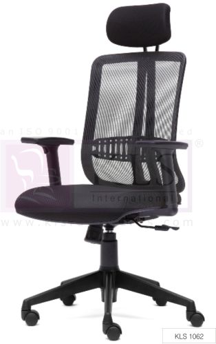 Polished Metal KLS 1062 Mesh Chair, Color : Black Standard Modern