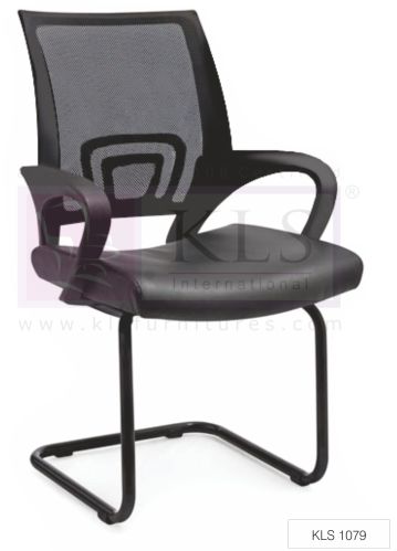 Polished Metal KLS 1079 Mesh Chair, Color : Black Standard Modern