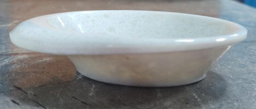 Polished Ceramic Plain Cap Chat Plate 4 Inch, Color : White