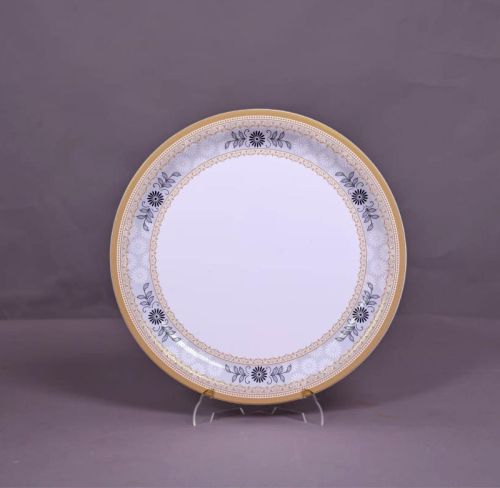 Polished Melamine Round Buffet Plate 13 Inch, Color : White