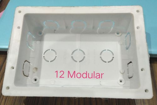 12 Modular PVC Underground Switch Board, Color : White