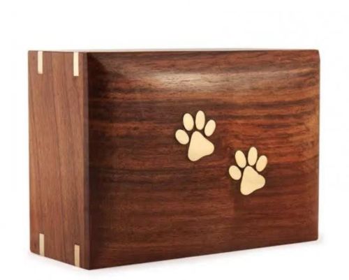 Polished Brown Wooden Urn Jar 7.5×5.5×3.75 Modern