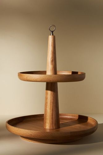 Plain Polished Stylish Wooden Cake Stand, Color : Brown 12×5×5