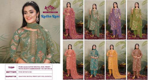 Kitta Trendz Printed Cotton Ladies Suits Festive Wear