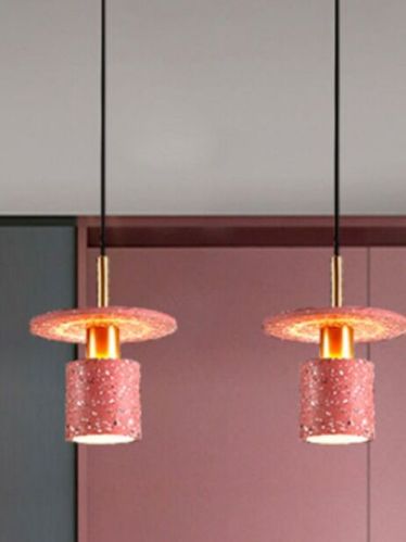 LED Terrazzo Cylinder Pendent Light Cli-p1307 E27 Without Lamp