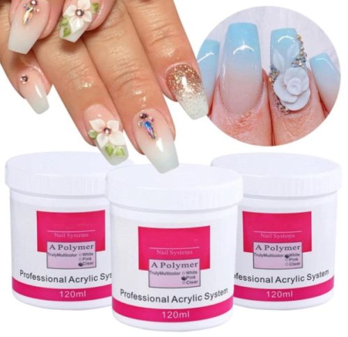 Polymer Acrylic Professional Nail Art Powder, Color : Assorted