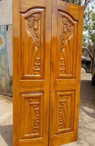 Teakwood Designer Double Door for Home
