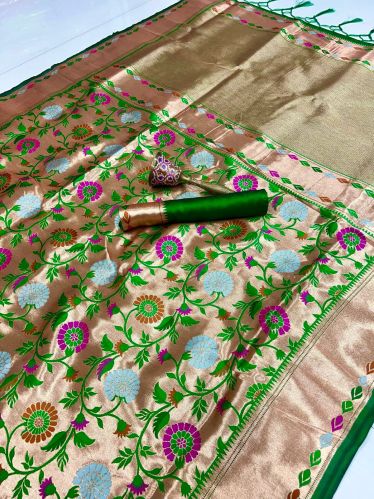 Paithani Silk Saree Festive Wear, Width : 44 Inches