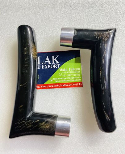 Falakworldexport Plain Buffalo Horn, Color : Black Color 6-7 Inch