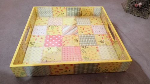 Polished Wooden Serving Tray Set Customized Size