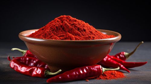 Shubharambh Teja Red Chilli Powder, Packaging Size : 5-25kg for Cooking