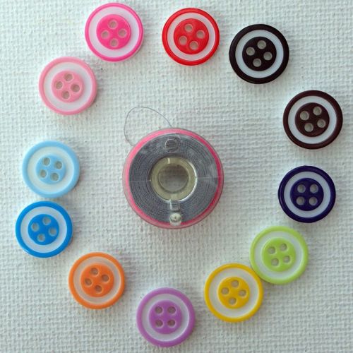 Designer Plastic Button, Shape : Round, Packaging Type : Multicolor