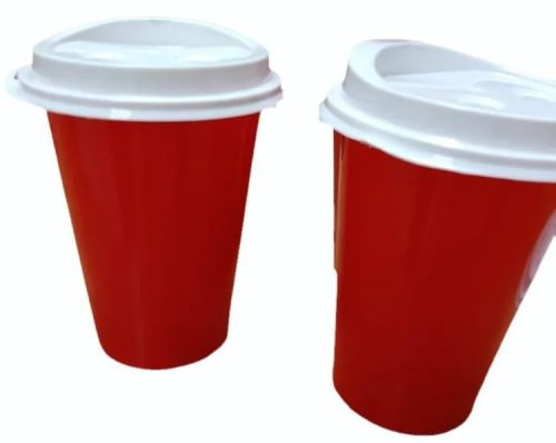 Plastic Glossy Promotional Mug And Sipper Bottle, Color : White