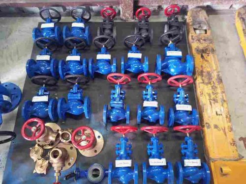 Manual Carbon Steeel Globe Valve MARINE IRS, Color : Blue, Sky Blue