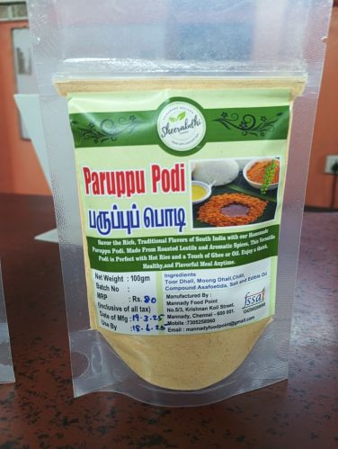 Paruppu Podi, Packaging Type : Packet for human consumption