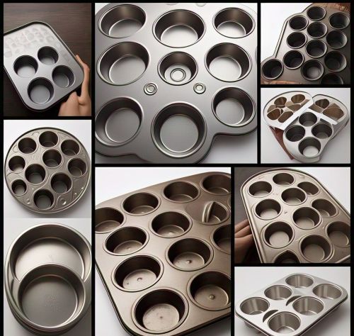 Black Carbon Steel Muffin Tray