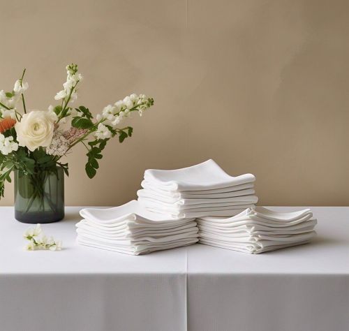 Paper Plain White Table Napkins for Dining, Events, Parties