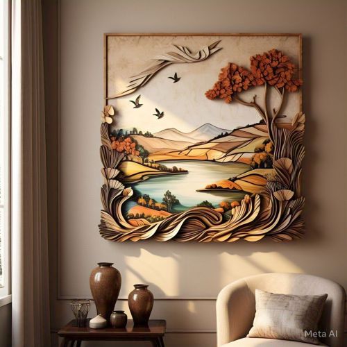 Matte Wall Painting Modern for Indoor Decoration