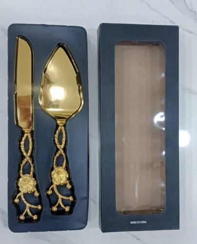 Weddings Events Polished Stainless Steel Cake Server Set