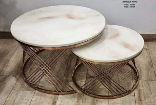 Round Stone Coffee Table – Modern Luxury Centerpiece for Living Rooms