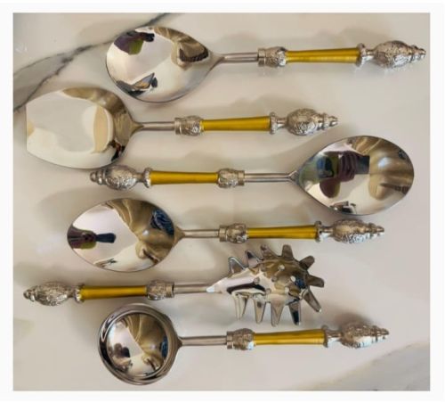 SS Gold Plated Spoon Set – Premium Luxury Dining Cutlery
