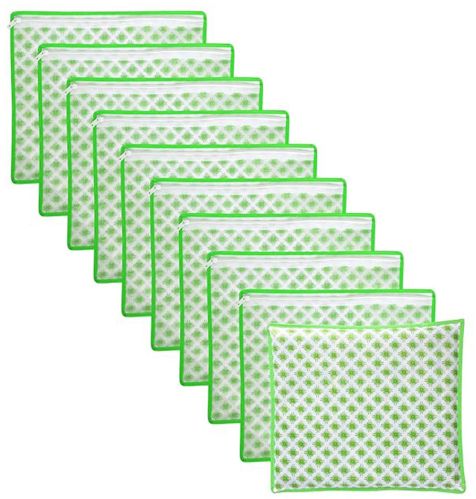 10 Pcs Combo Green Non Woven Plain Saree Cover