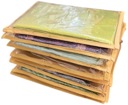 Beige Non Woven Plain Saree Cover 30