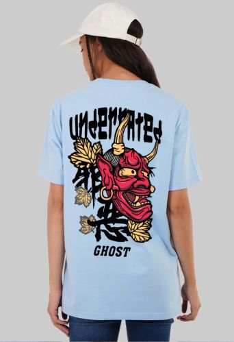 Red Demon Powder Blue Boyfriend Fit T-Shirt Women