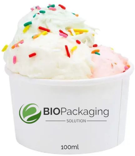 Sustainable Materials 100ml Ice Cream Cups, Packaging Type : Bulk