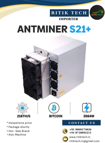 Antminer S21+ 216th/S, Brand Name : Bitmain