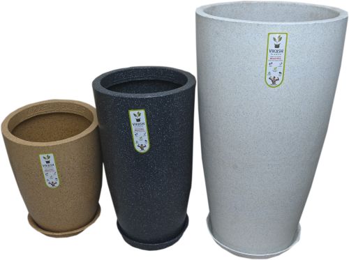 Plain Polished Plastic Round Roto Molding Flower Planter