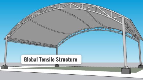 Restaurant Tensile Structure, Color : White Customized for Exhibition