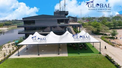 Polished PVC Tensile Garden Gazebo, Shape : Square