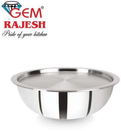 28 Cm Stainless Steel Triply Tasla with Lid