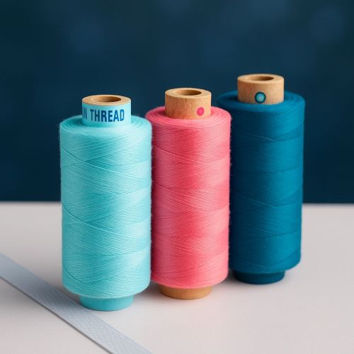 Dyed Spun Polyester Threads 500 Mt, Packaging Type : Multicolor