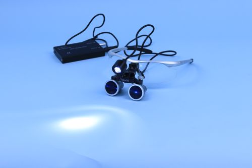 Metal Binocular Loupe With LED Light, Color : Black, Silver