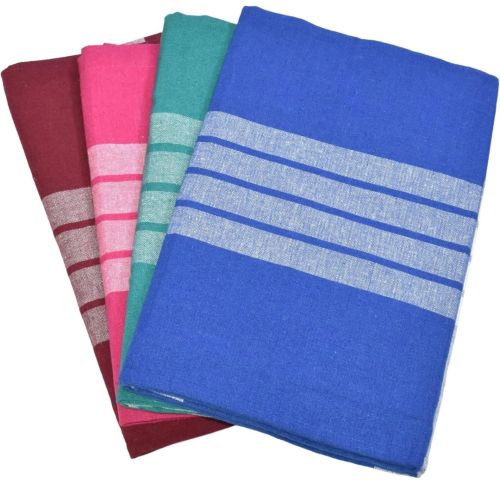 Single Colour White Stripes Border Bed Sheets